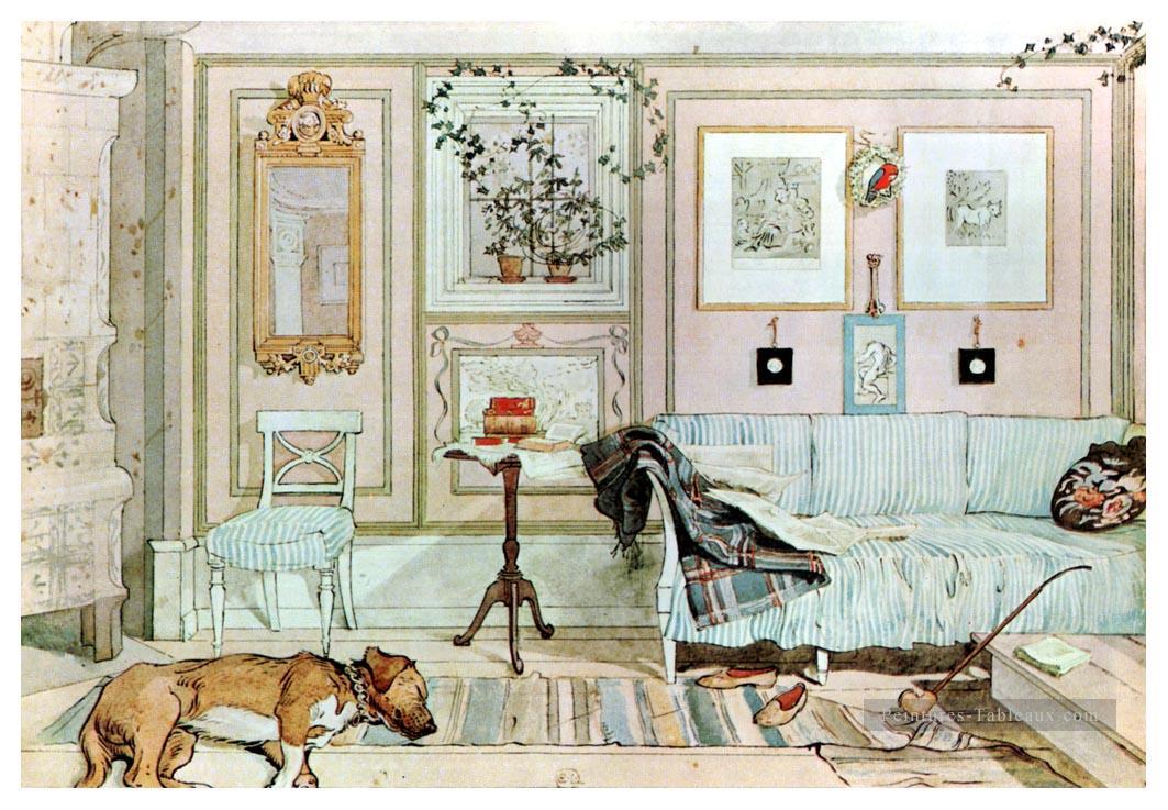 coin paresseux 1897 Carl Larsson Peintures à l'huile